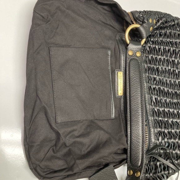 Linea Pelle Woven Leather Black Bag BNWT!! - Picture 8 of 16